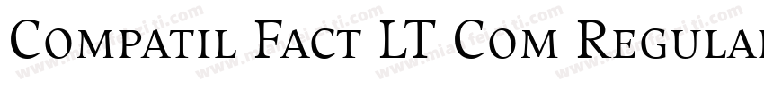 Compatil Fact LT Com Regular Small字体转换